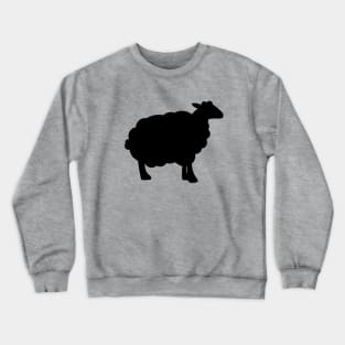 Sheep Silhouette Pattern in Black and Grey Crewneck Sweatshirt